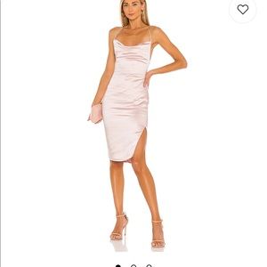 Billie drape midi satin dress